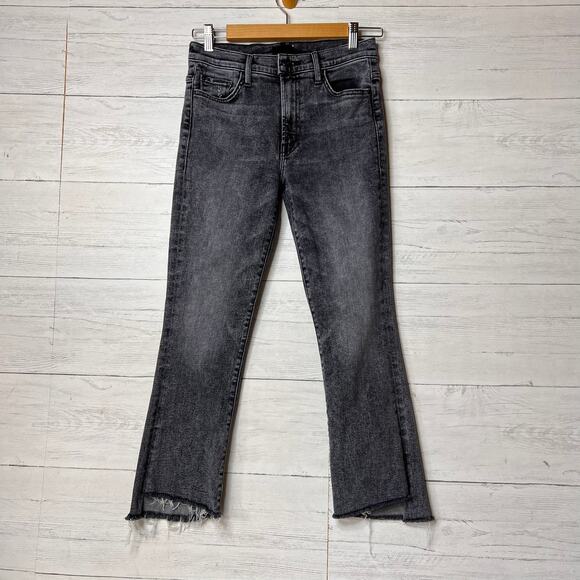 Mother Jeans Womens Size 27 Black The Insider Crop Step Away in Train Stops - Picture 1 of 16